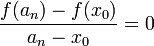 \frac{f(a_n)-f(x_0)}{a_n-x_0}=0
