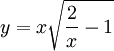 y=x\sqrt{\frac2x-1}