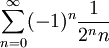 \sum_{n=0}^\infty (-1)^n \frac1{2^nn}