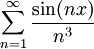 \sum_{n=1}^\infty\frac{\sin(nx)}{n^3}