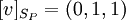 [v]_{S_P}=(0,1,1)
