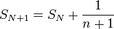 S_{N+1}=S_N+\dfrac1{n+1}