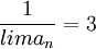 \frac{1}{lim a_n} = 3