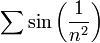 \sum \sin\left(\frac1{n^2}\right)