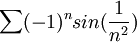 \sum (-1)^nsin(\frac{1}{n^2})