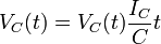 V_C(t)=V_C(t){I_C \over C}t
