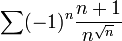 \sum (-1)^n\frac{n+1}{n^\sqrt{n}}