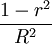 \frac{1-r^2}{R^2}