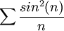 \sum\frac{sin^2(n)}{n}
