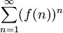\sum _{n=1}^\infty (f(n))^n