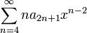 \sum_{n=4}^\infty na_{2n+1}x^{n-2}