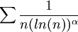 \sum\frac{1}{n(ln(n))^\alpha}