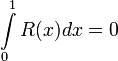 \displaystyle\int\limits_0^1 R(x)dx=0