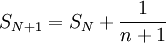 S_{N+1}=S_N+\frac{1}{n+1}