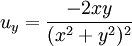 u_y=\frac{-2xy}{(x^2+y^2)^2}