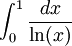 \int_0^1 \frac{dx}{\ln(x)}