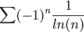 \sum (-1)^n\frac{1}{ln(n)}