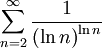 \sum_{n=2}^{\infty}\frac{1}{{(\ln n)}^{\ln n}}
