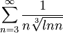 \sum_{n=3}^{\infty} \frac{1}{n \sqrt[3]{ln n}}