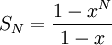 S_N=\frac{1-x^N}{1-x}