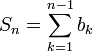 S_n=\sum\limits_{k=1}^{n-1}b_k